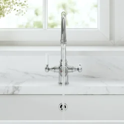 Vellamo Rigel Traditional Cruciform 3-in-1 Instant Boiling Water Tap with Boiler & Filter