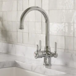Vellamo Rigel Traditional Cruciform 3-in-1 Instant Boiling Water Tap with Boiler & Filter