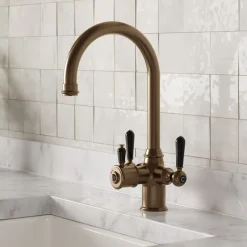 Vellamo Rigel Traditional Cruciform 3-in-1 Instant Boiling Water Tap with Boiler & Filter