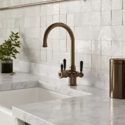 Vellamo Rigel Traditional Cruciform 3-in-1 Instant Boiling Water Tap with Boiler & Filter