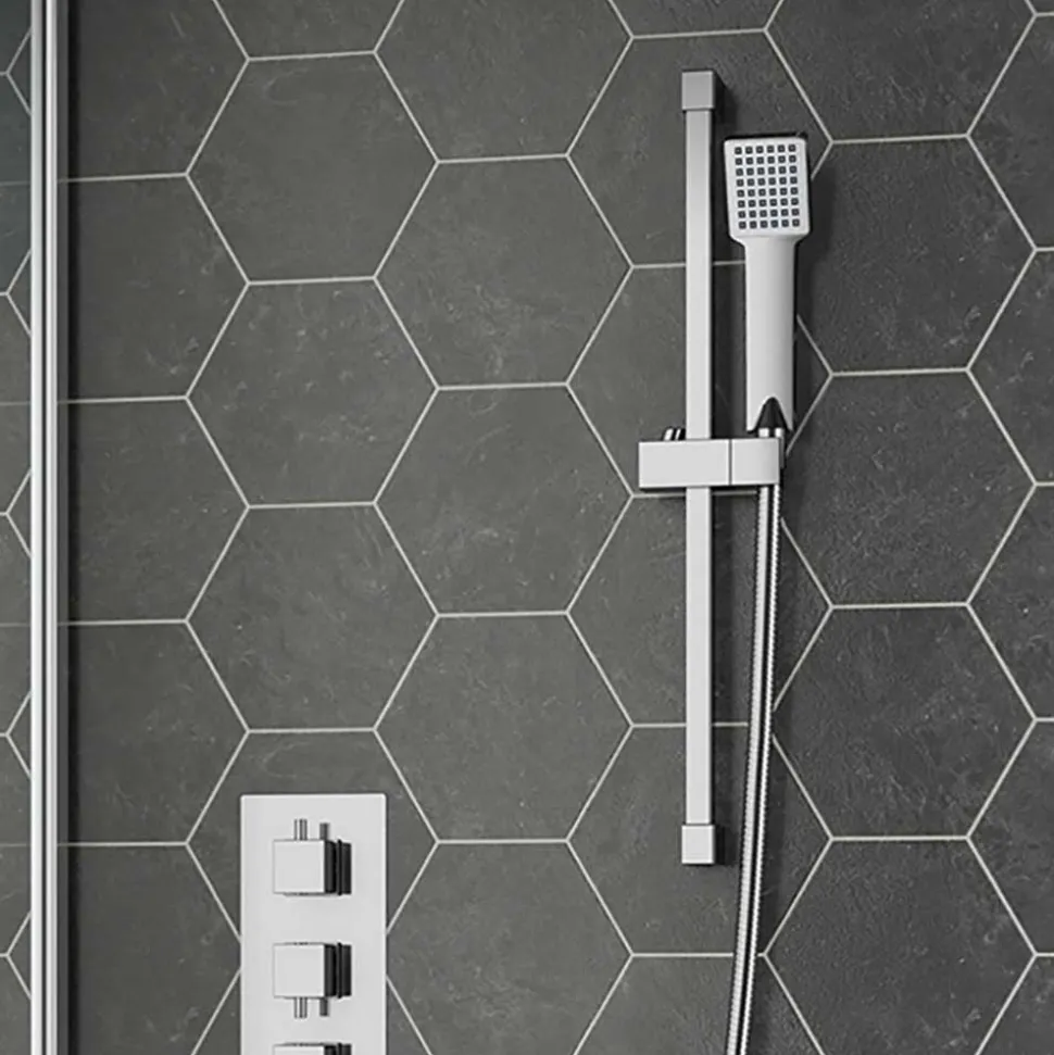 Vellamo Square Shower Riser Rail Kit