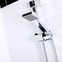 Vellamo Square Shower Slide Rail Kit - Polished Chrome