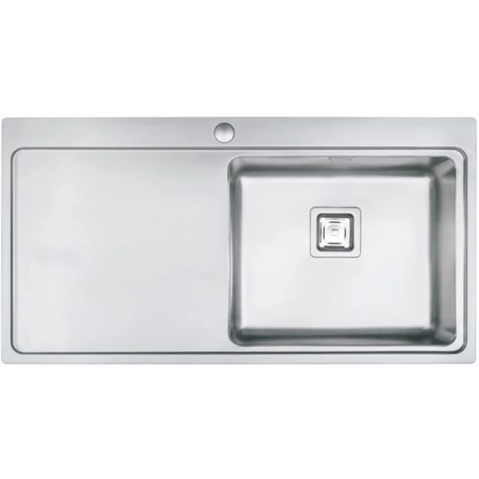 Vellamo Steel Horizon Large 1 Bowl Stainless Steel Kitchen Sink & Waste Kit - 1000 x 520mm