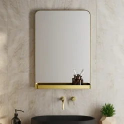 Vellamo Swift Framed Mirror & Shelf - 500 x 700mm