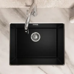 Vellamo Terra Large 1 Bowl Granite Composite Inset / Undermount Kitchen Sink & Waste - 610 x 460mm