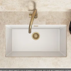 Vellamo Terra XL 1 Bowl Granite Composite Inset / Undermount Kitchen Sink & Waste - 774 x 434mm