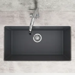 Vellamo Terra XL 1 Bowl Granite Composite Inset / Undermount Kitchen Sink & Waste - 774 x 434mm
