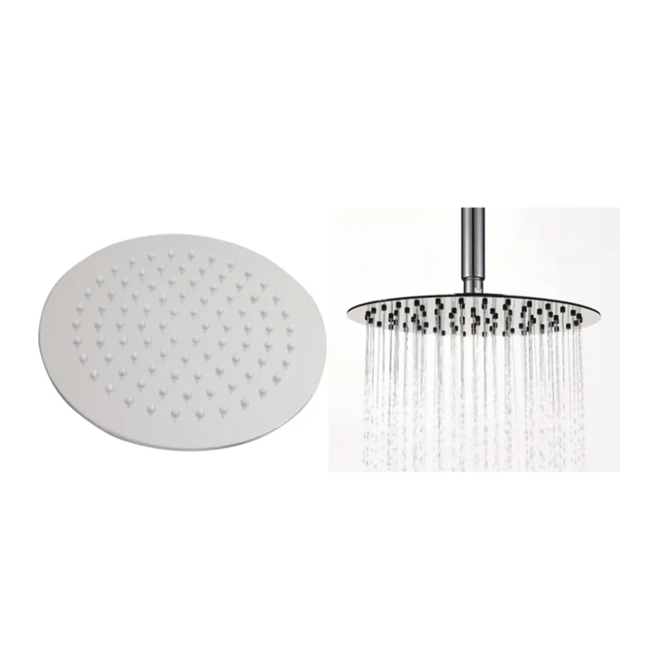 Vellamo Thin Round Fixed Shower Head - 200mm