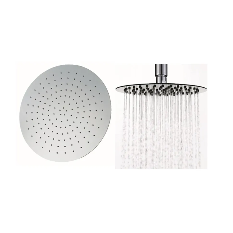 Vellamo Thin Round Fixed Shower Head - 300mm