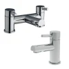 Vellamo Twist Basin Mixer and Bath Filler Pack