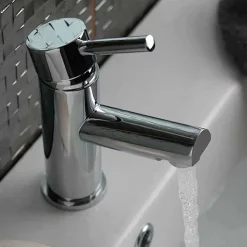 Vellamo Twist Chrome Basin Mixer Tap & Waste