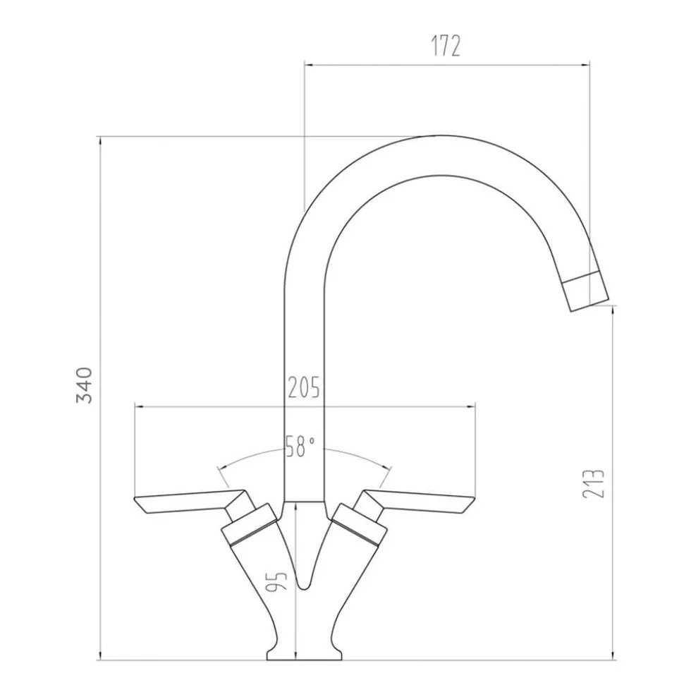 Vellamo Twist Kitchen Sink Mixer Tap