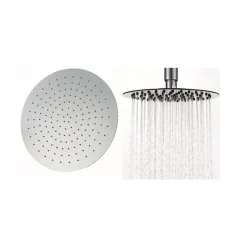 Vellamo Ultra Thin Round 400mm Shower Head & Wall Mounted Arm