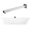 Vellamo Ultra Thin Square 400mm Shower Head & Wall Mounted Arm
