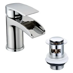Vellamo Venta Waterfall Basin Mixer Tap & Waste