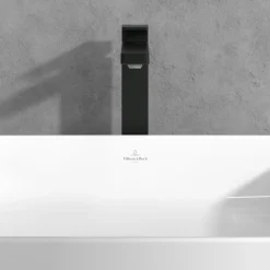 Villeroy & Boch Architectura Square Tall Basin Mixer Tap with Click Clack Waste