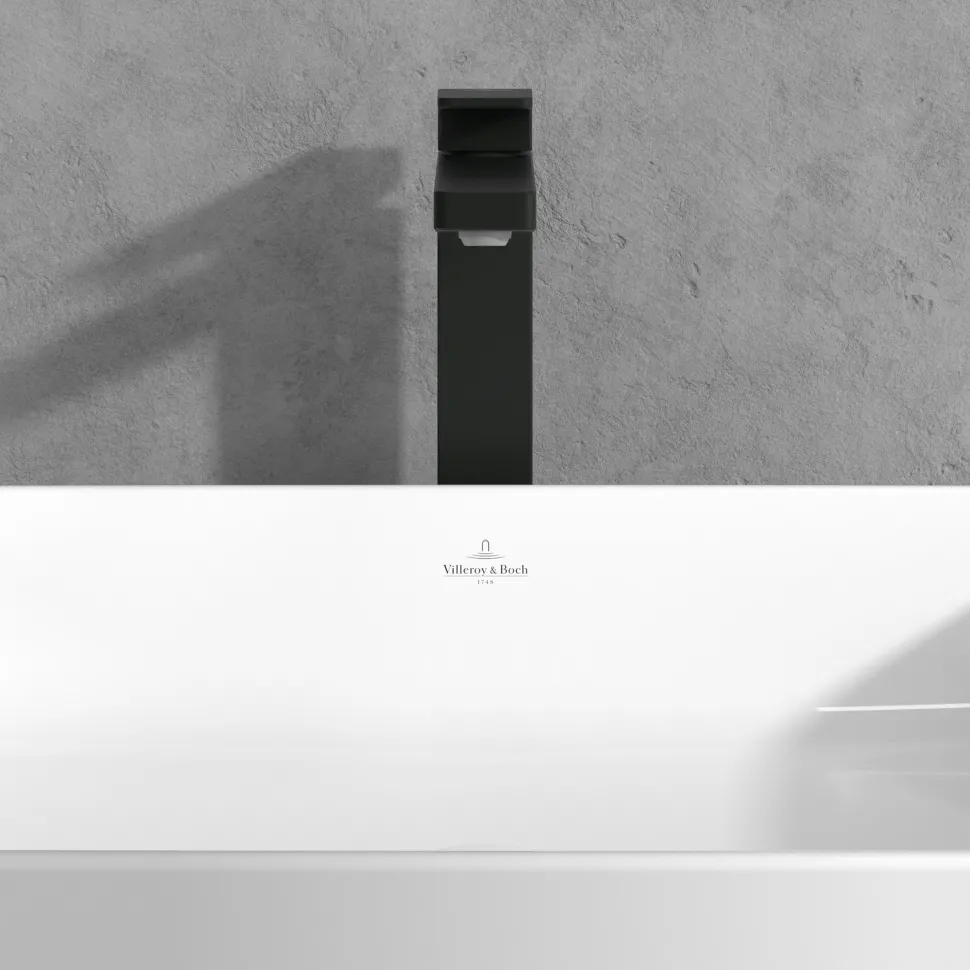 Villeroy & Boch Architectura Square Tall Basin Mixer Tap with Click Clack Waste