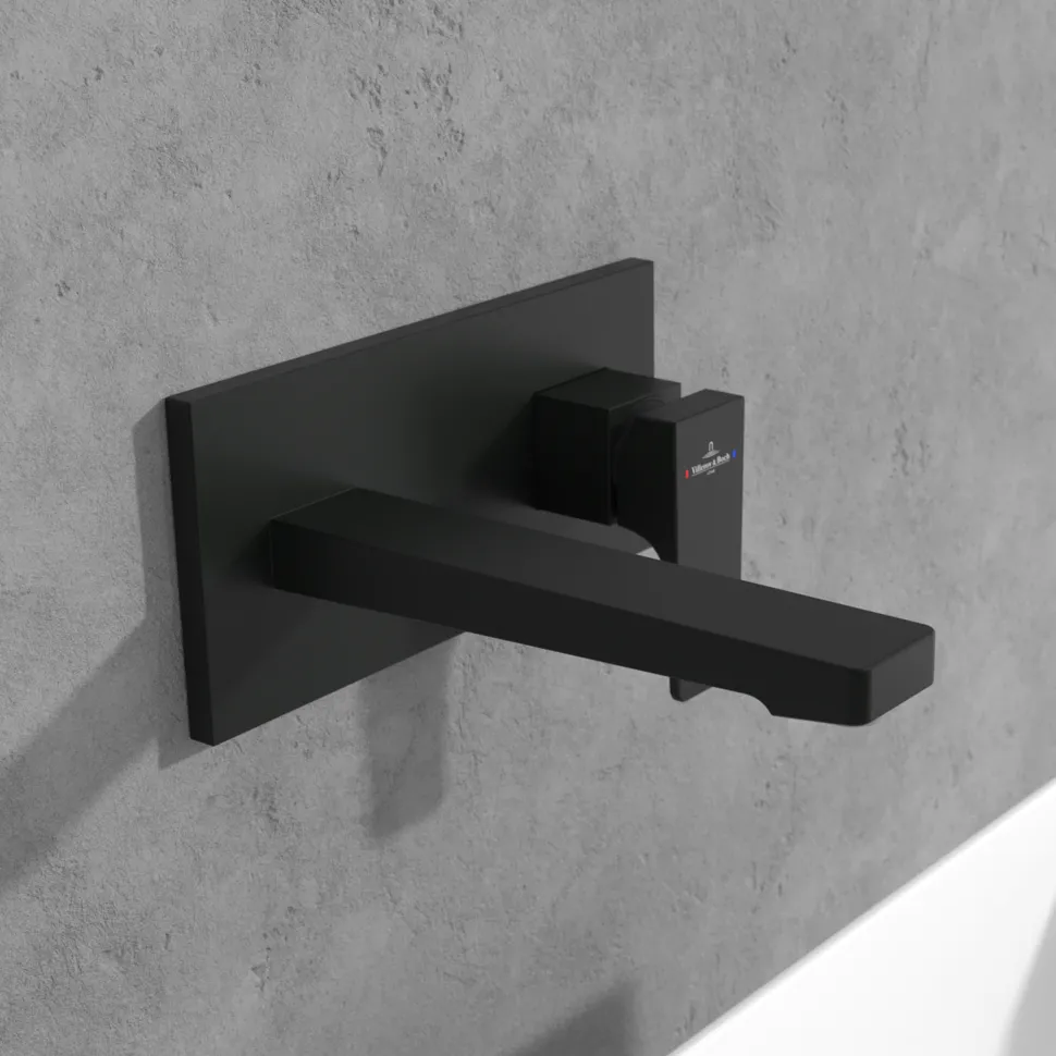 Villeroy & Boch Architectura Square Wall Mounted Basin Mixer Tap & Easy Installation Box
