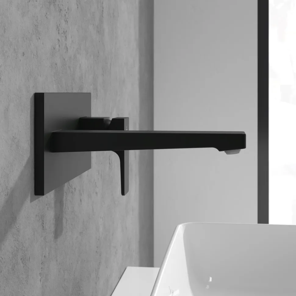 Villeroy & Boch Architectura Square Wall Mounted Basin Mixer Tap & Easy Installation Box