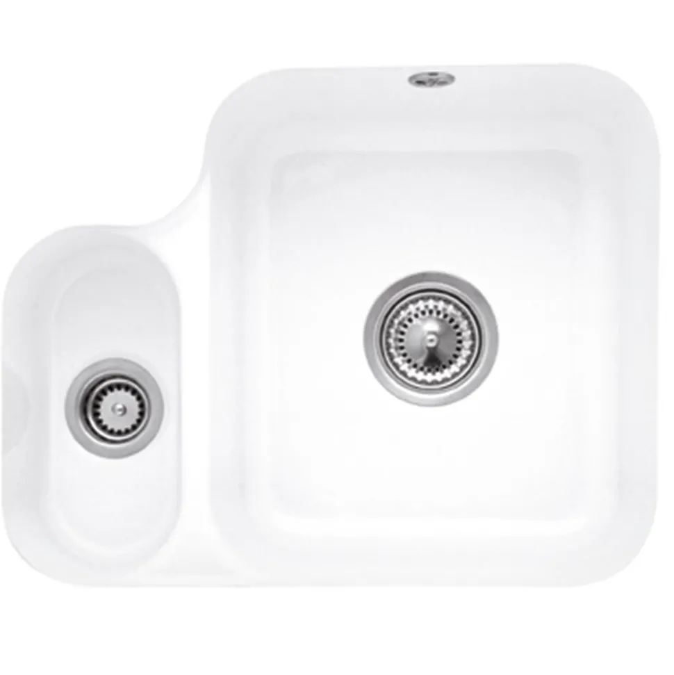 Villeroy & Boch Cisterna White Ceramic 1.5 Bowl Undermount Sink - 545mm x 440mm
