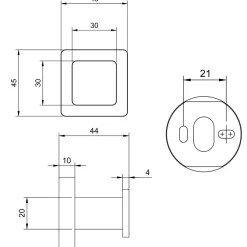 Villeroy & Boch Elements Striking Single Robe Hook