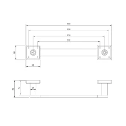 Villeroy & Boch Elements Striking 360mm Grab Bar