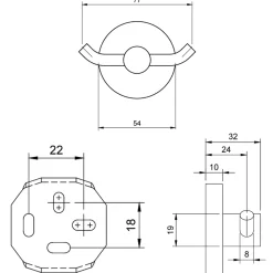 Villeroy & Boch Elements Tender Double Robe Hook