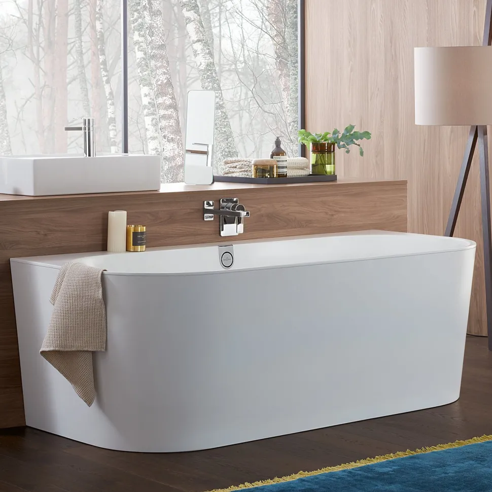 Villeroy & Boch Oberon 2.0 Quaryl Back to Wall Bath - 1800 x 800mm