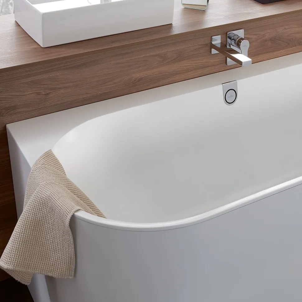 Villeroy & Boch Oberon 2.0 Quaryl Back to Wall Bath - 1800 x 800mm