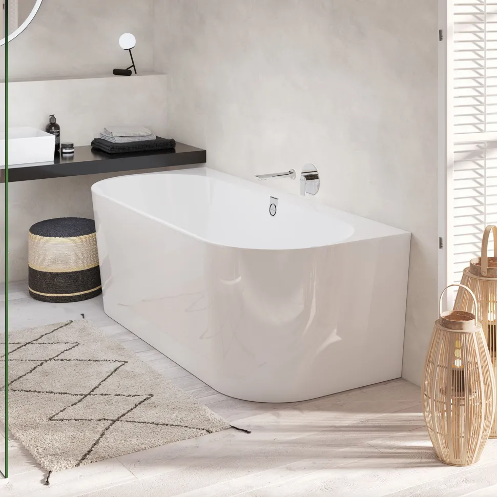 Villeroy & Boch Oberon 2.0 Quaryl Back to Wall Bath - 1800 x 800mm