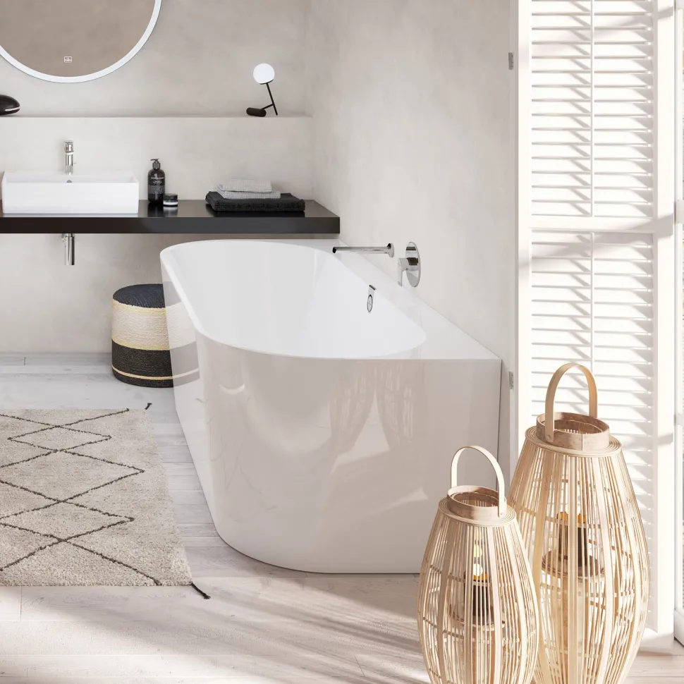 Villeroy & Boch Oberon 2.0 Quaryl Back to Wall Bath - 1800 x 800mm
