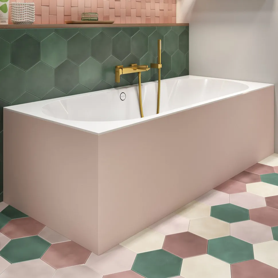 Villeroy & Boch Oberon 2.0 Quaryl Straight Double Ended Bath - 1700 & 1800mm