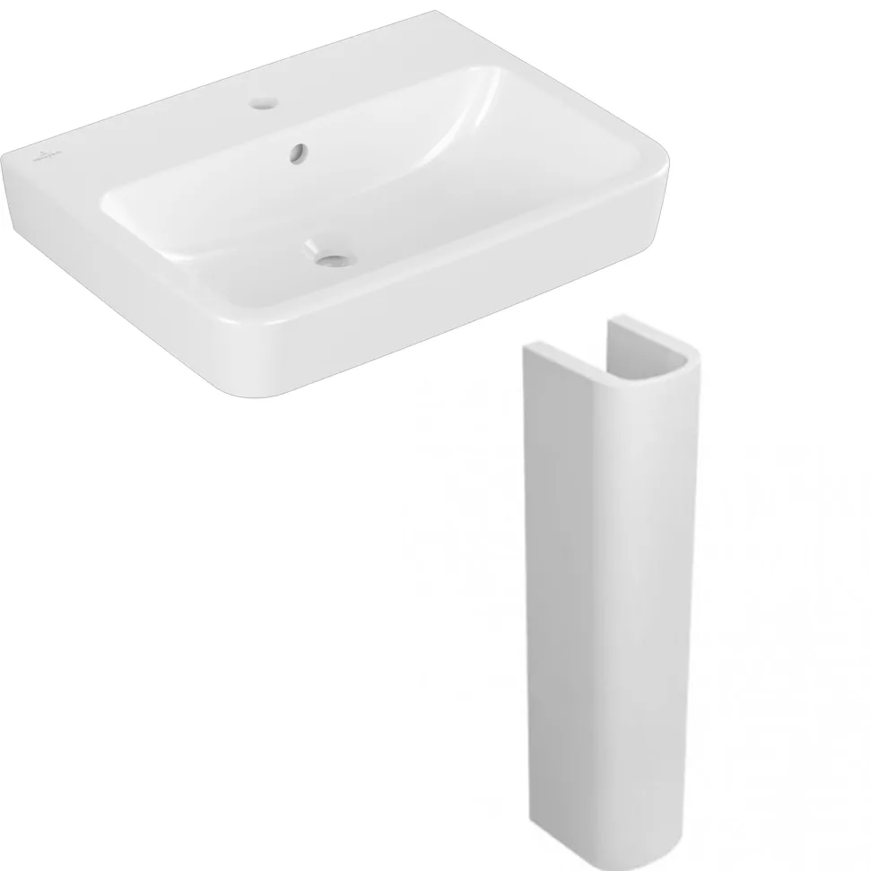 Villeroy & Boch O.novo Basin & Full Pedestal