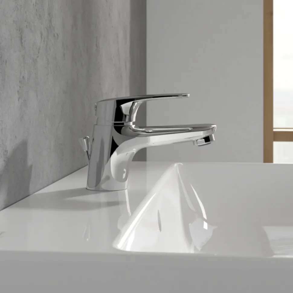Villeroy & Boch O.novo Start Mini Basin Mixer Tap & Pop Up Waste