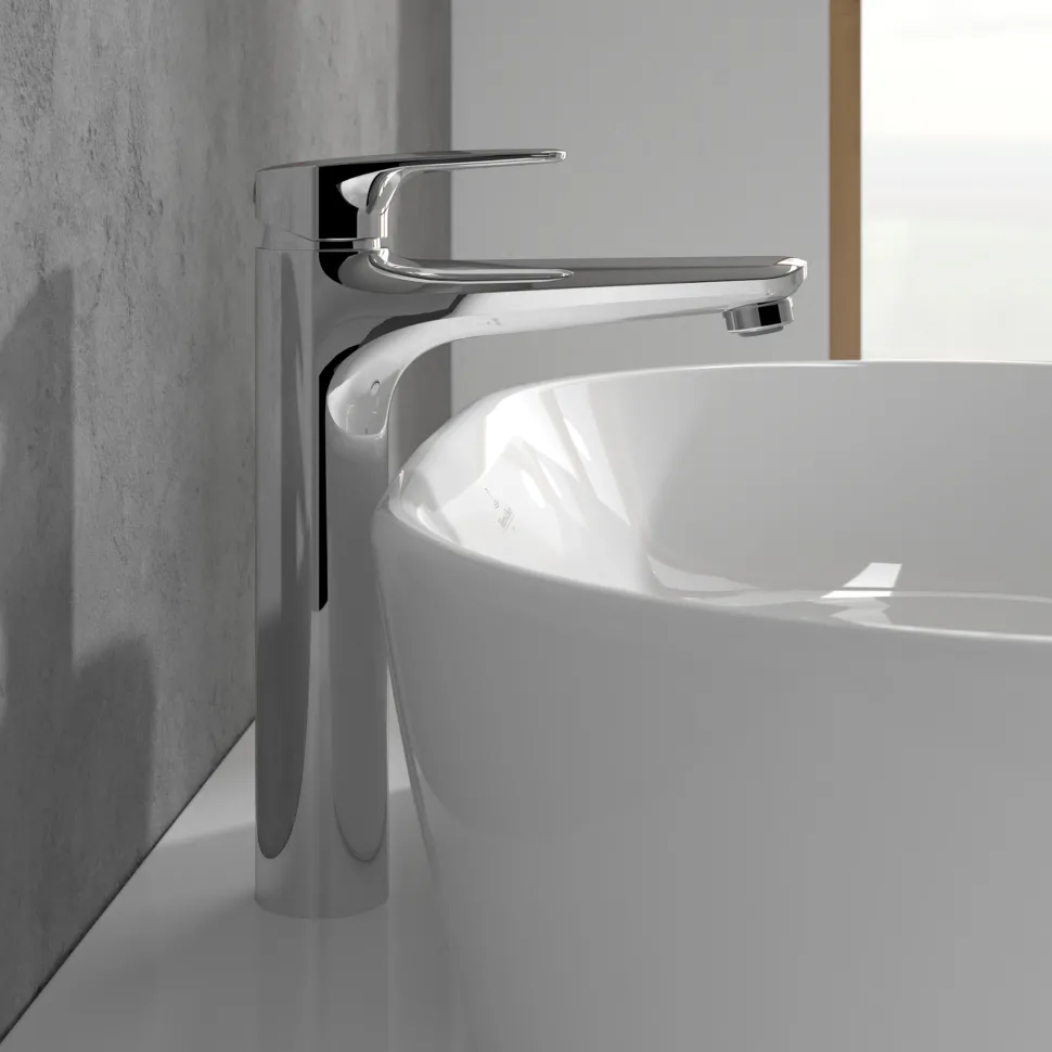 Villeroy & Boch O.Novo Start Tall Basin Mixer Tap with Click Clack Waste