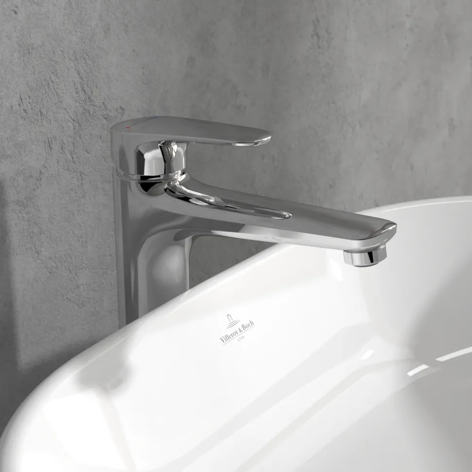 Villeroy & Boch O.Novo Start Tall Basin Mixer Tap with Click Clack Waste