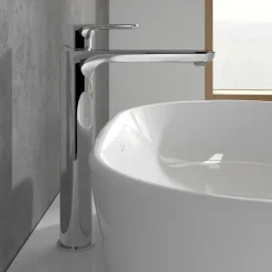 Villeroy & Boch O.novo Tall Basin Mixer Tap with Click Clack Waste