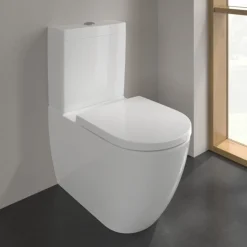 Villeroy & Boch Subway 3.0 Close Coupled TwistFlush Rimless Toilet with Soft Close Toilet Seat