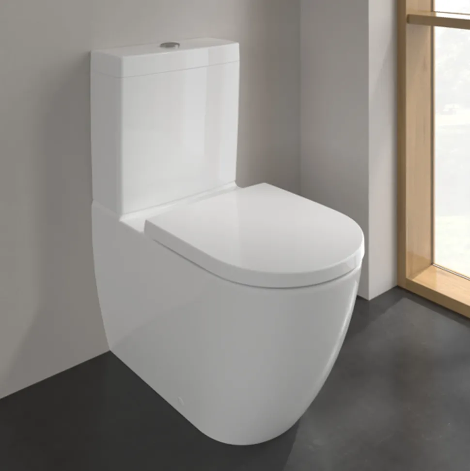 Villeroy & Boch Subway 3.0 Close Coupled TwistFlush Rimless Toilet with Soft Close Toilet Seat