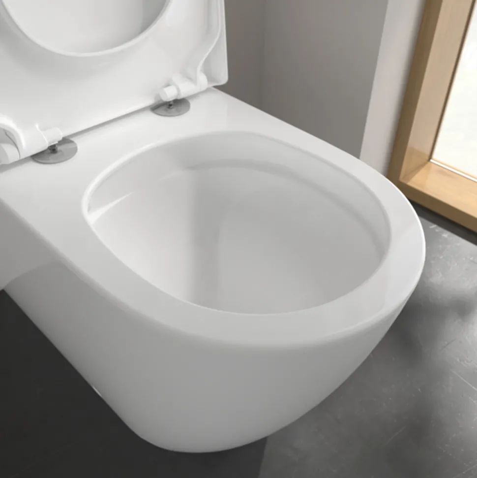 Villeroy & Boch Subway 3.0 Close Coupled TwistFlush Rimless Toilet with Soft Close Toilet Seat