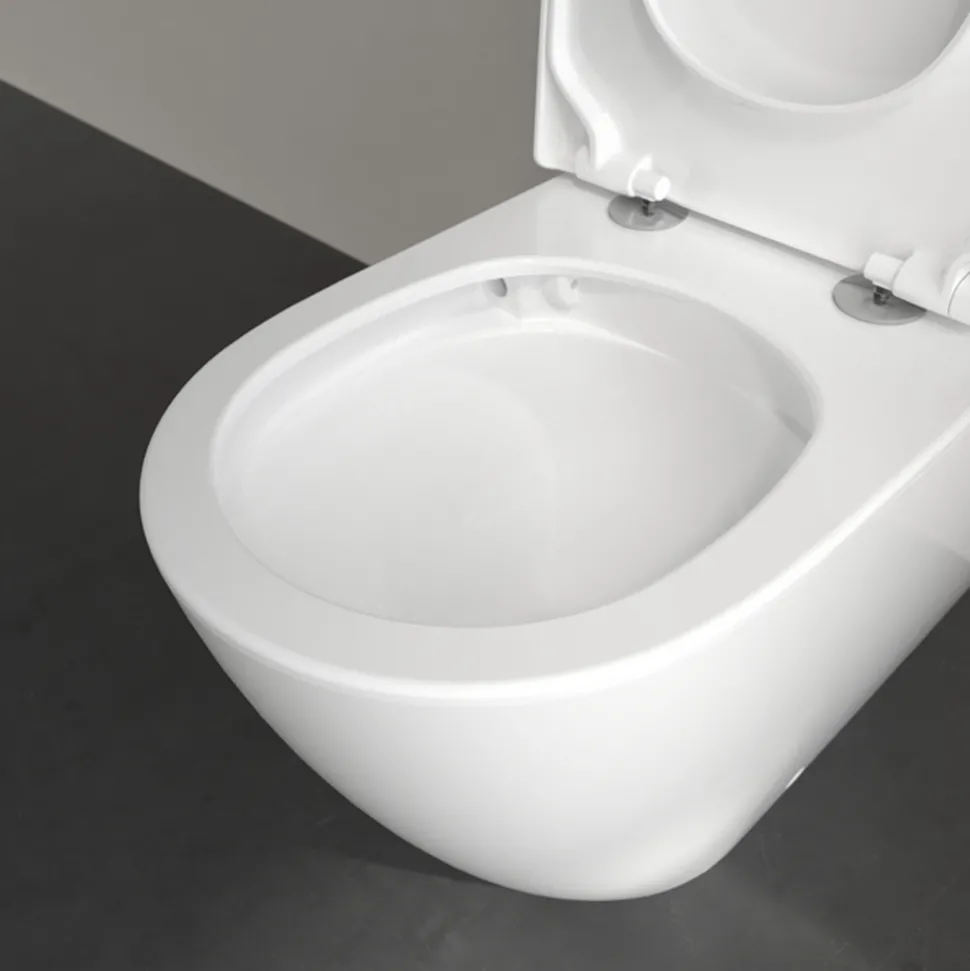 Villeroy & Boch Subway 3.0 Close Coupled TwistFlush Rimless Toilet with Soft Close Toilet Seat