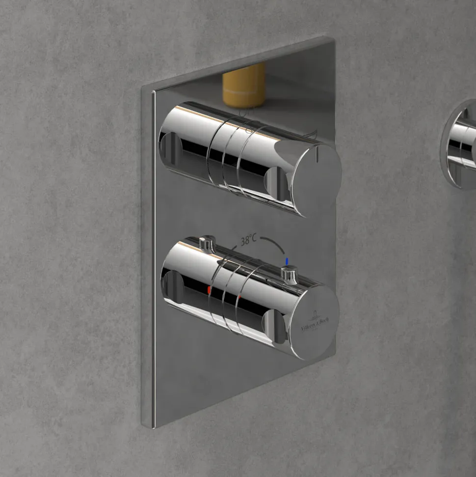 Villeroy & Boch Universal Concealed 2 Outlet Thermostatic Valve & Easy Installation Box