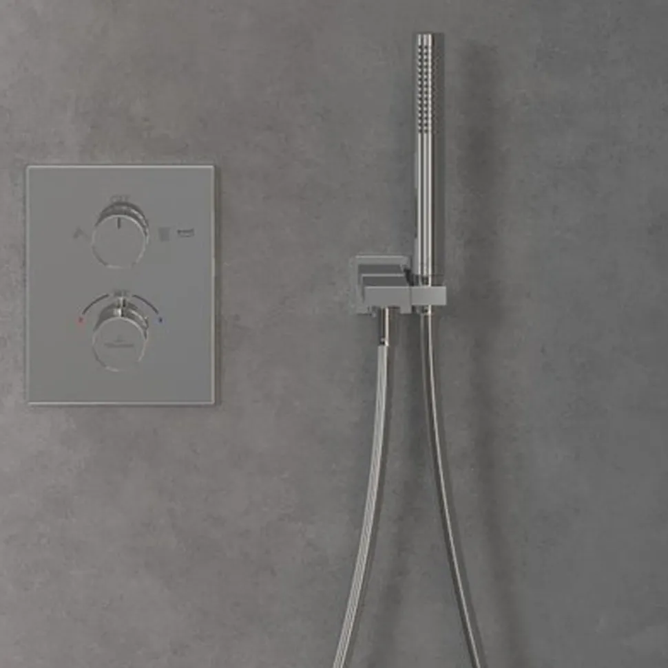 Villeroy & Boch Universal Concealed 2 Outlet Thermostatic Valve & Easy Installation Box