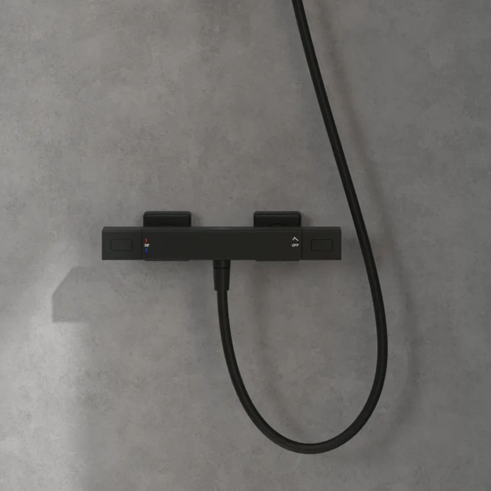 Villeroy & Boch Universal Cool Touch Exposed Square Thermostatic Shower Mixer