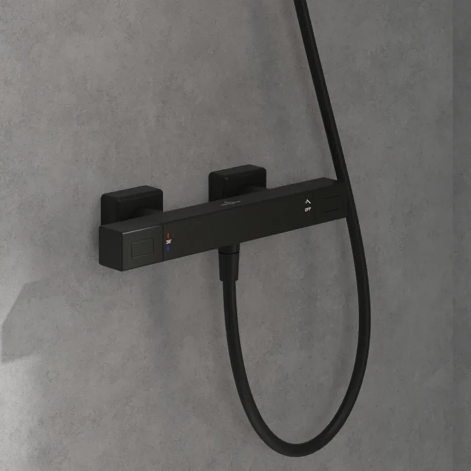 Villeroy & Boch Universal Cool Touch Exposed Square Thermostatic Shower Mixer