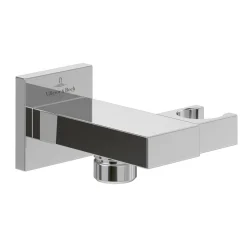 Villeroy & Boch Universal Square Combined Wall Elbow Outlet & Shower Handset Holder