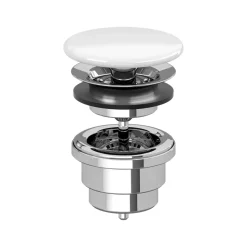 Villeroy & Boch Unslotted Freeflow White Ceramic Topped Basin Waste