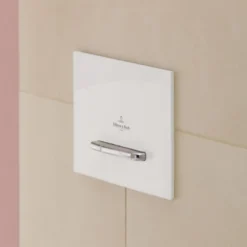Villeroy & Boch ViConnect Glass Dual Flush Plate with Angular Buttons