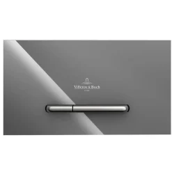 Villeroy & Boch ViConnect Glass Dual Flush Plate with Angular Buttons