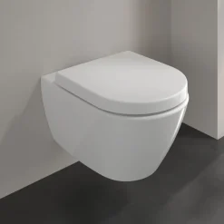 Villeroy & Boch ViConnect Pro S Frame with Subway 2.0 Wall Mounted Rimless Toilet, Flush Plate & Soft Close Toilet Seat
